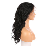 Synthetic Lace Front Wigs Loose Wavy Layers Fake Scalp Black-2# color 22"