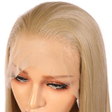 Synthetic Lace Front Straight Wig For Women Blonde Color 103#