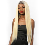 Fake Scalp Synthetic Full Lace Straight Wig Two Tone 2T613#
