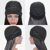 Fuhsi Glueless Synthetic Hair Headband Wig Black Color 2#