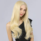Synthetic Lace Front Wig Fake Scalp 613# Blonde Color